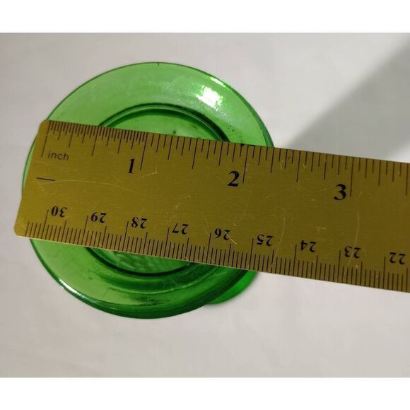 Vintage E.O Brody, green Emerald diamond cut tall vase - Picture 5 of 7